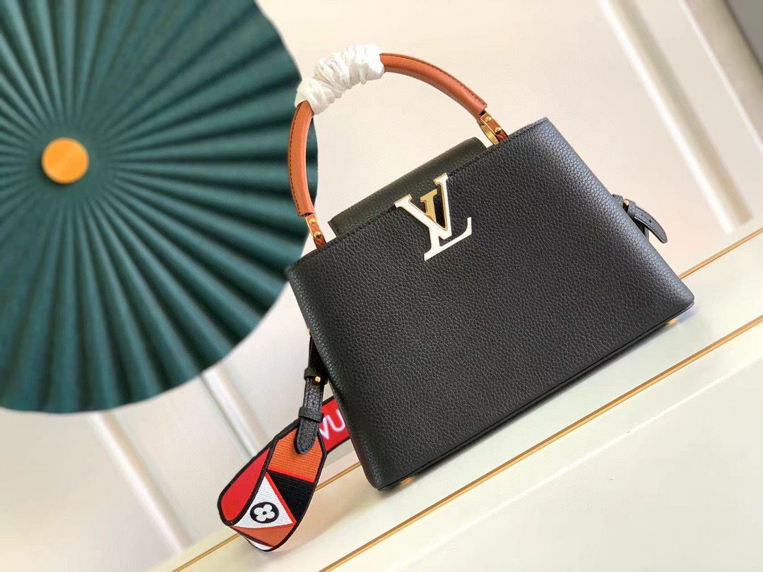 Louis Vuitton CAPUCINES Original Leather PM M59020 Black