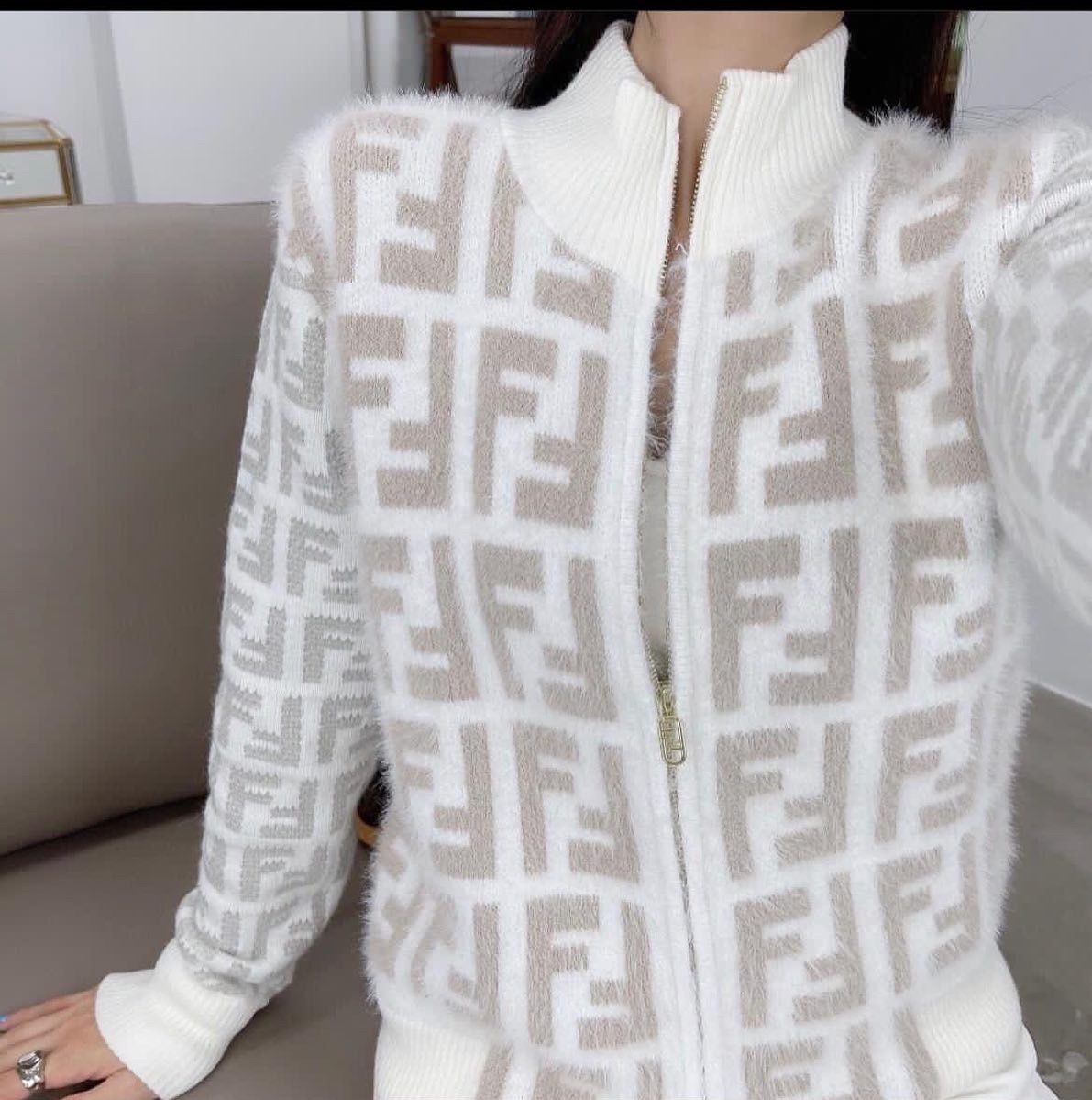 Fendi Top Quality Wool Top FF32685 White