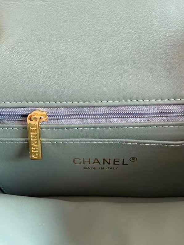 Chanel Classic Flap Shoulder Bag Original Sheepskin leather AS2326 green