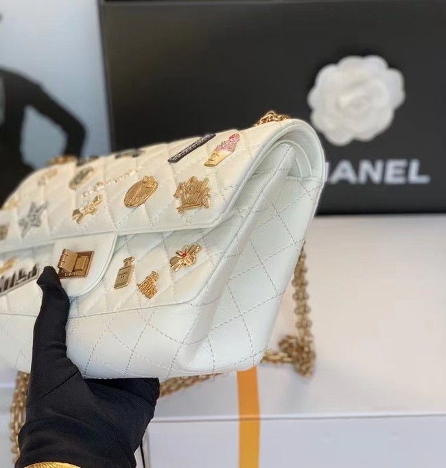 Chanel Classic Flap Shoulder Bag Original Sheepskin leather AS30225 white