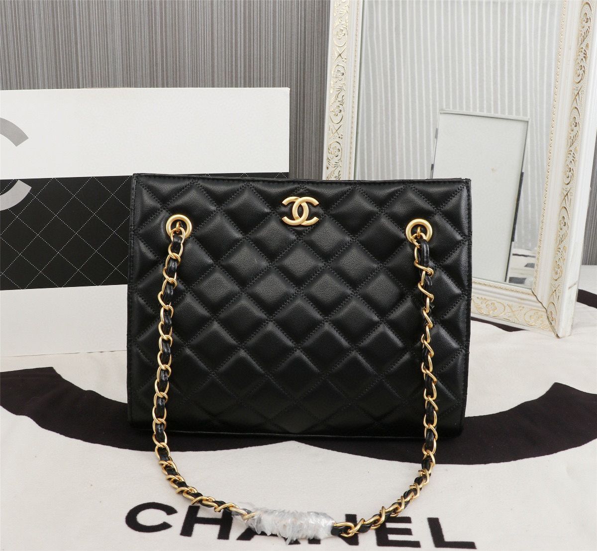 Chanel Original Original Leather Shopping Bag A05360 Black