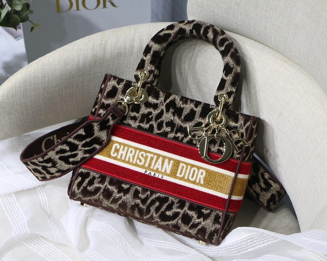 DIOR BOOK TOTE Embroidery M0565 brown