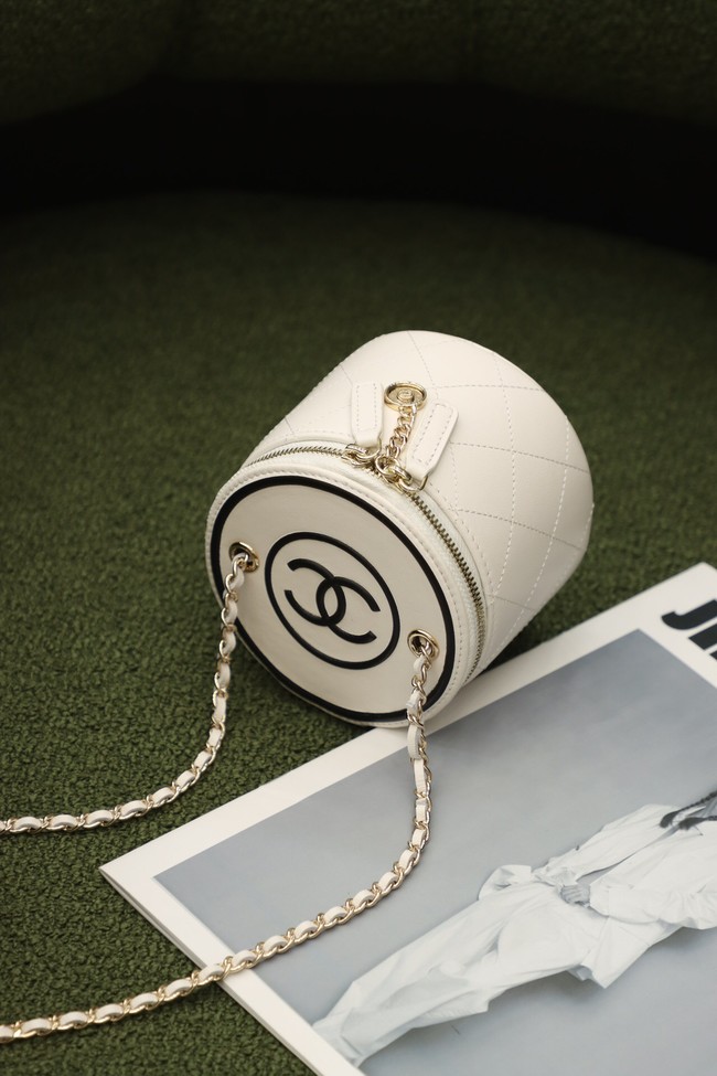 Chanel Original mini classic chain box handbag SS2021 white