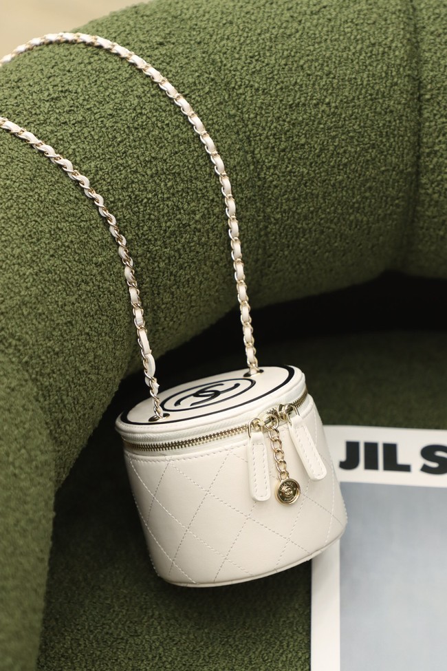 Chanel Original mini classic chain box handbag SS2021 white