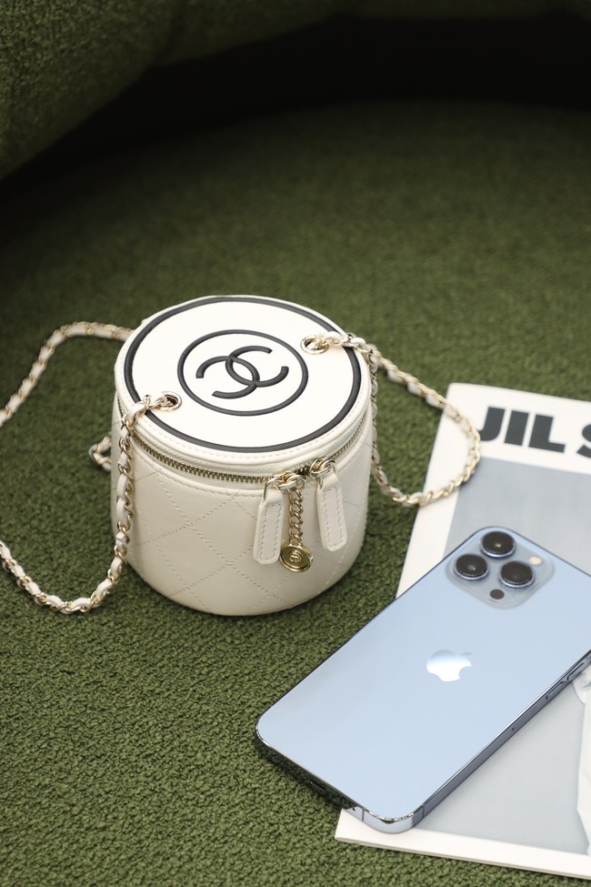 Chanel Original mini classic chain box handbag SS2021 white