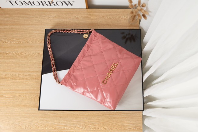 Chanel SHOPPING BAG Calfskin & Gold-Tone Meta AS3261 pink