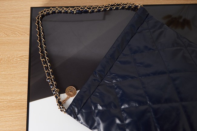 Chanel SHOPPING BAG Calfskin & Gold-Tone Meta AS3261 royal blue