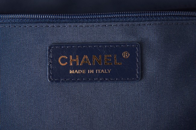 Chanel SHOPPING BAG Calfskin & Gold-Tone Meta AS3261 royal blue