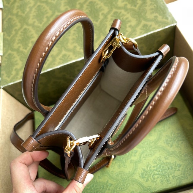Gucci Mini tote bag with Interlocking G 671623 Brown