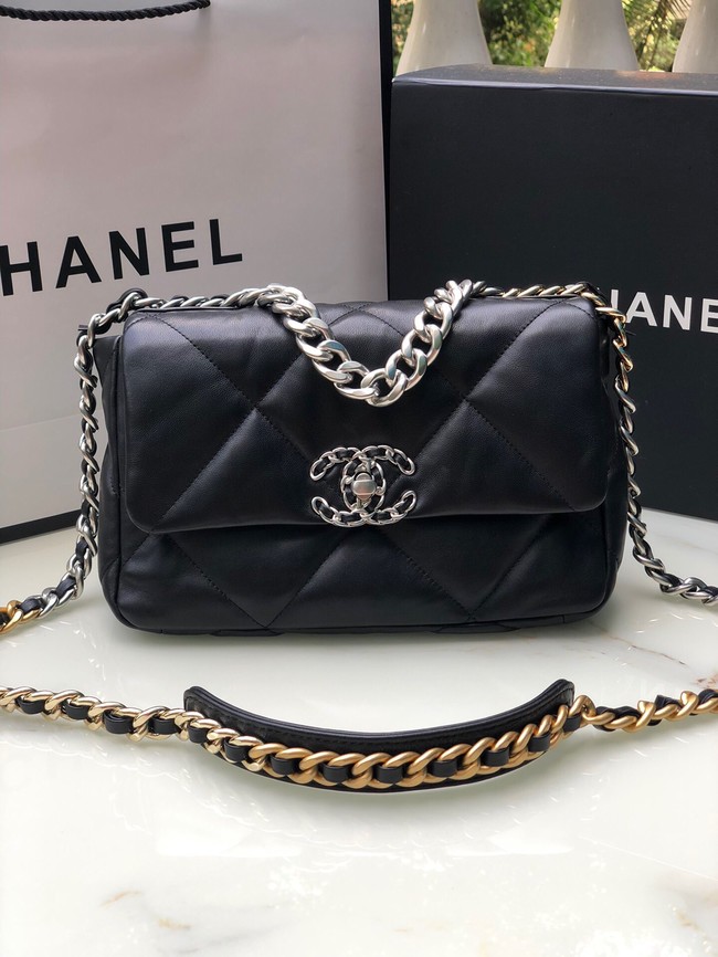 CHANEL Lambskin 19 Flap Bag AS1160 black