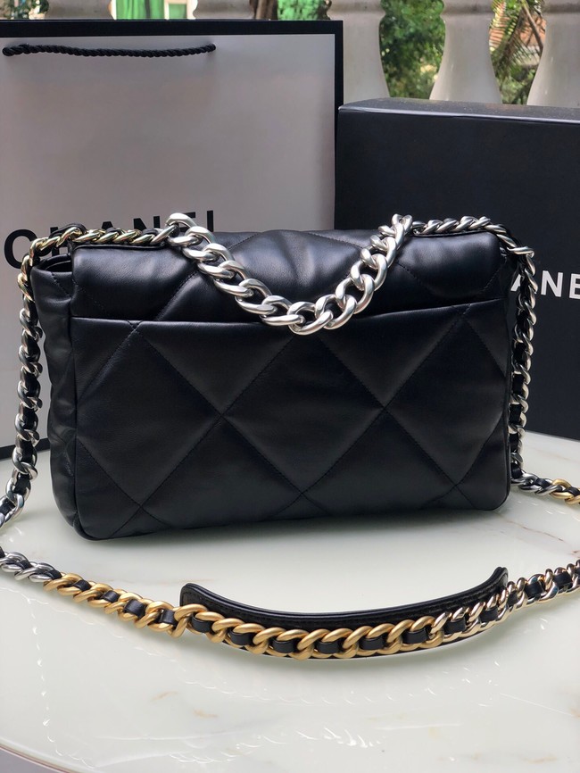 CHANEL Lambskin 19 Flap Bag AS1161 black