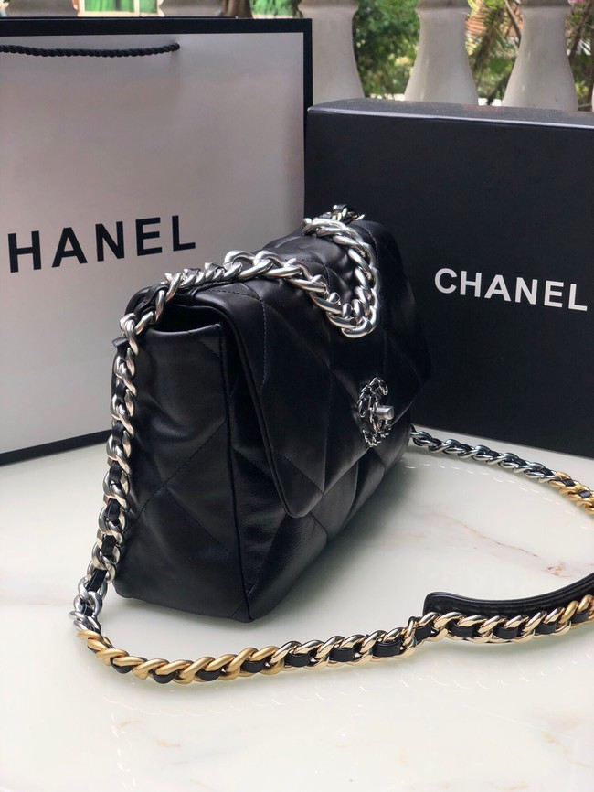 CHANEL Lambskin 19 Flap Bag AS1161 black