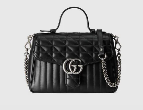 Gucci GG Marmont small top handle bag 498110 black