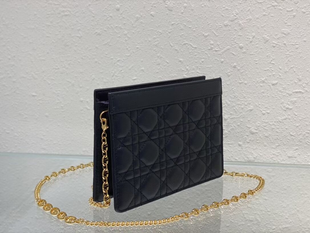 DIOR MINI BOBBY BAG Gradient Cannage Lambskin C4106 black