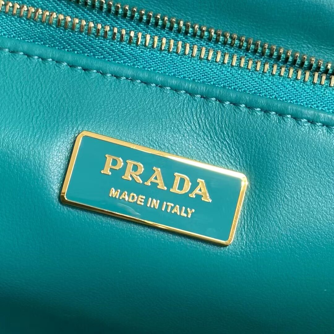 Prada Padded nappa leather shoulder bag 1BD306 blue