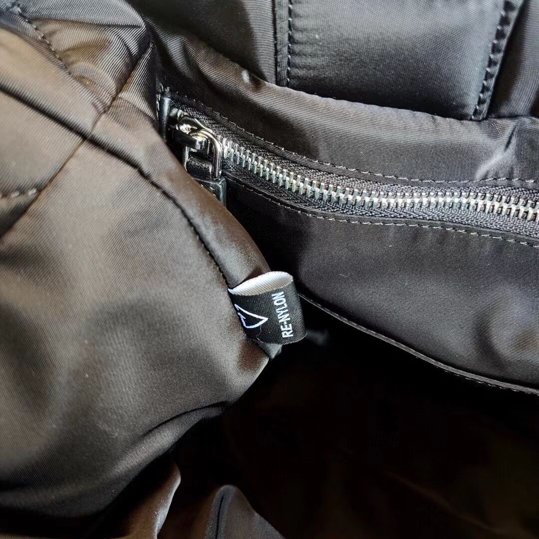 Prada Re-Nylon and Saffiano leather shoulder bag 2AG082 black
