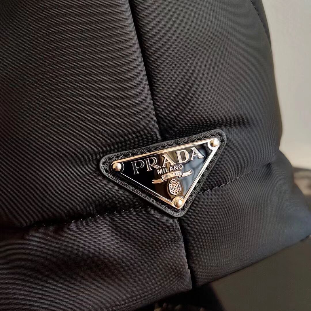 Prada Re-Nylon and Saffiano leather shoulder bag 2AG082 black