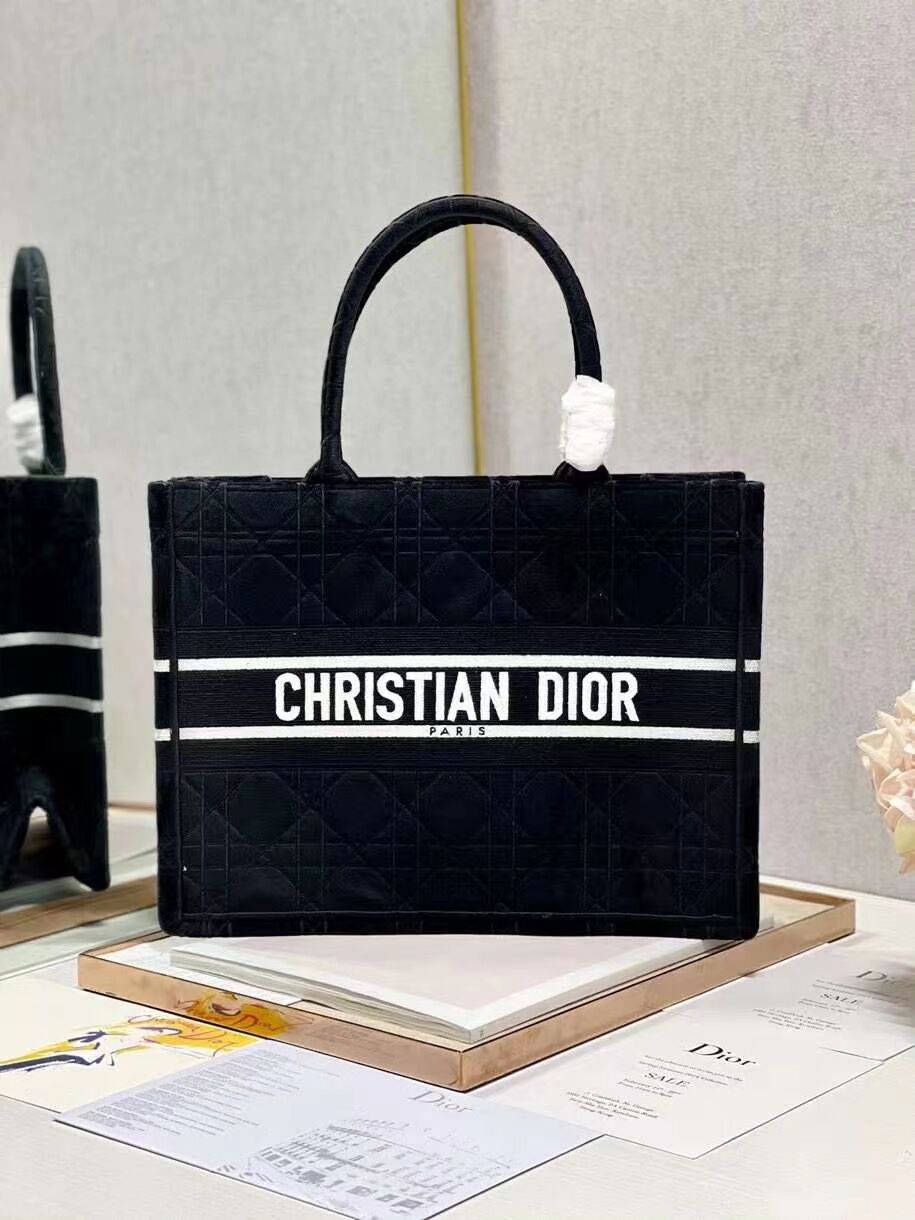 SMALL DIOR BOOK TOTE Velvet C1287-5 black