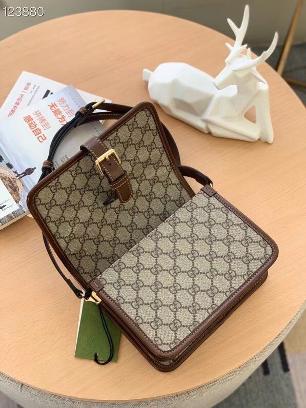 Gucci Mini shoulder bag with Interlocking G 671620 Brown 