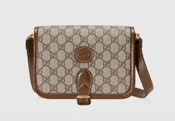 Gucci Mini shoulder bag with Interlocking G 671620 Brown