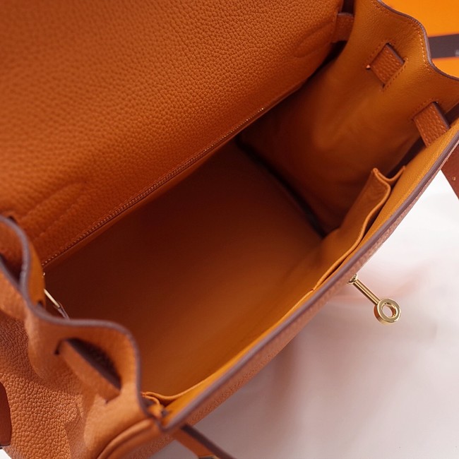 Hermes Kelly Shoulder Bag Original TOGO Leather KY3255 orange