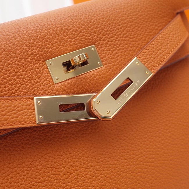 Hermes Kelly Shoulder Bag Original TOGO Leather KY3255 orange
