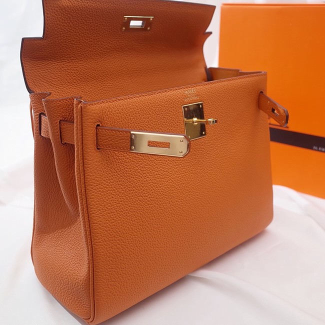 Hermes Kelly Shoulder Bag Original TOGO Leather KY3255 orange