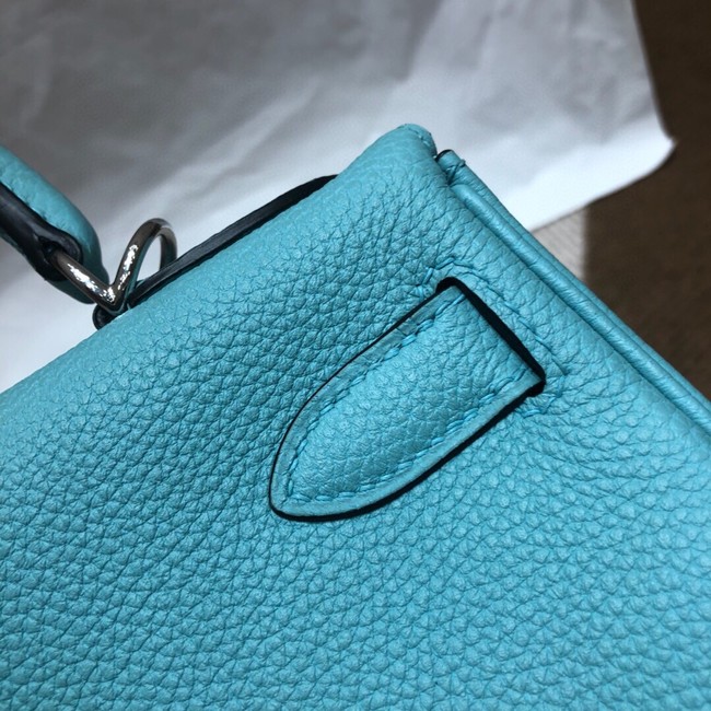 Hermes Kelly Shoulder Bag Original TOGO Leather KY3255 sky blue