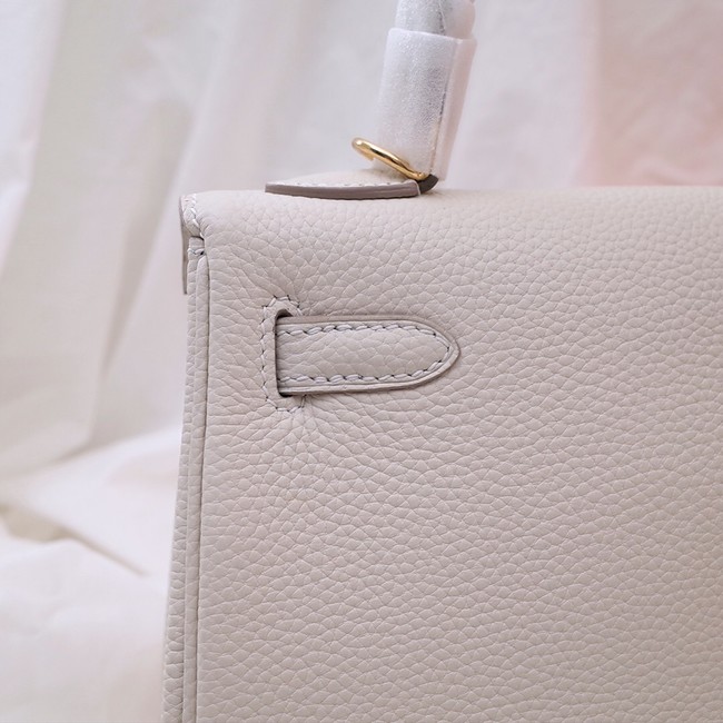 Hermes Kelly Shoulder Bag Original TOGO Leather KY3255 white