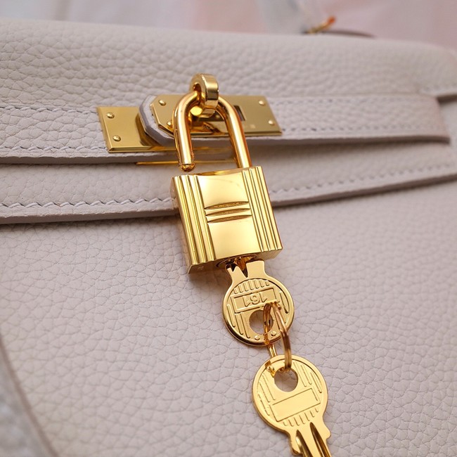 Hermes Kelly Shoulder Bag Original TOGO Leather KY3255 white