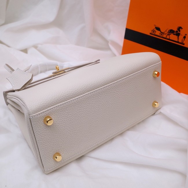 Hermes Kelly Shoulder Bag Original TOGO Leather KY3255 white