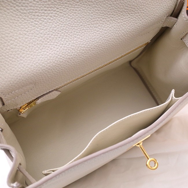 Hermes Kelly Shoulder Bag Original TOGO Leather KY3255 white