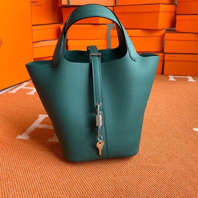 Hermes Picotin Lock Bags Original togo Leather PL3388 blackish green