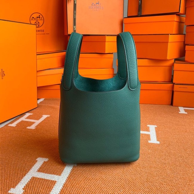 Hermes Picotin Lock Bags Original togo Leather PL3388 blackish green