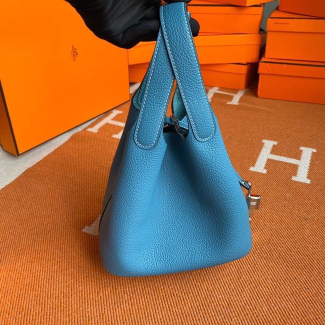Hermes Picotin Lock Bags Original togo Leather PL3388 blue