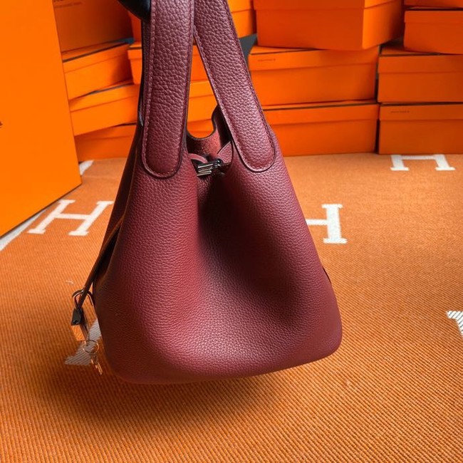 Hermes Picotin Lock Bags Original togo Leather PL3388 claret