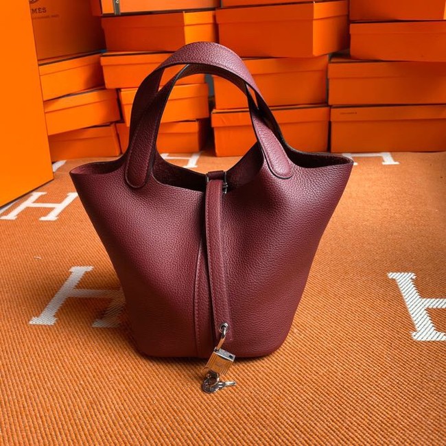 Hermes Picotin Lock Bags Original togo Leather PL3388 claret