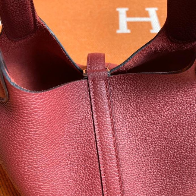 Hermes Picotin Lock Bags Original togo Leather PL3388 claret