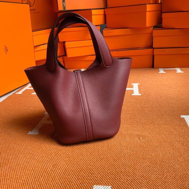 Hermes Picotin Lock Bags Original togo Leather PL3388 claret