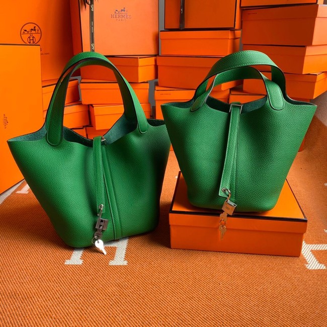 Hermes Picotin Lock Bags Original togo Leather PL3388 green