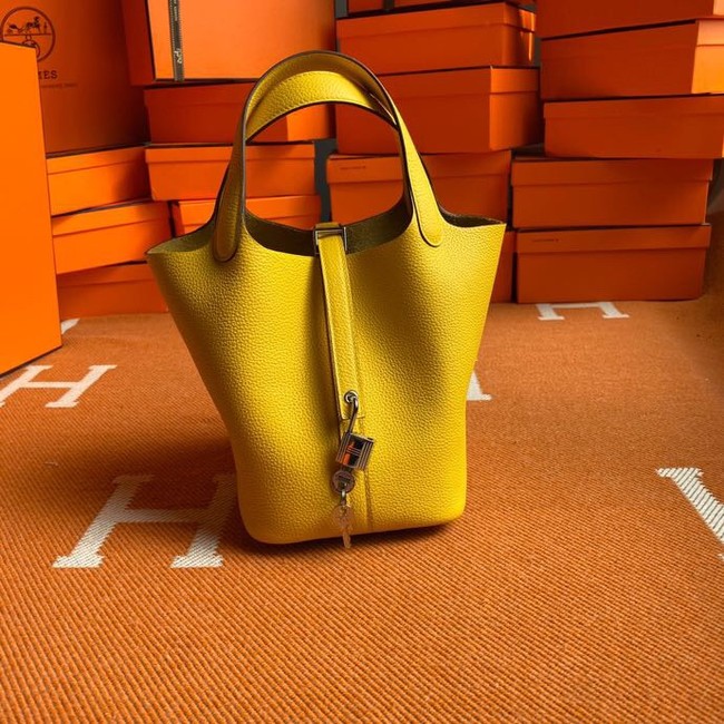 Hermes Picotin Lock Bags Original togo Leather PL3388 lemon