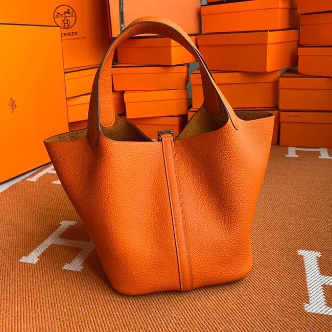 Hermes Picotin Lock Bags Original togo Leather PL3388 orange