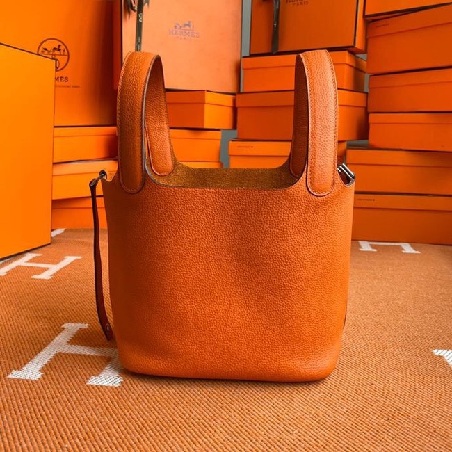 Hermes Picotin Lock Bags Original togo Leather PL3388 orange