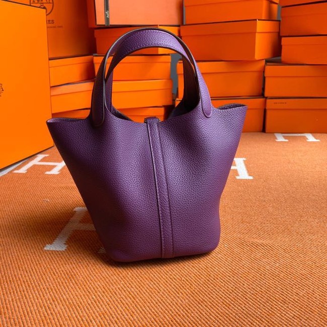 Hermes Picotin Lock Bags Original togo Leather PL3388 purple