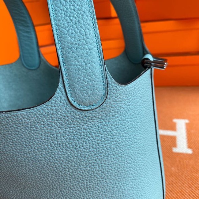 Hermes Picotin Lock Bags Original togo Leather PL3388 sky blue