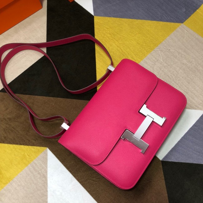 Hermes Original Espom Leather Constance Bag 5333 Purplish red