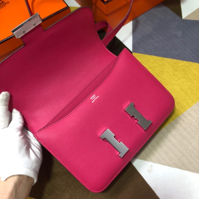 Hermes Original Espom Leather Constance Bag 5333 Purplish red