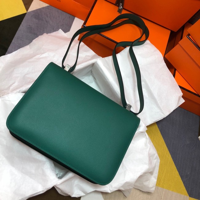 Hermes Original Espom Leather Constance Bag 5333 blackish green