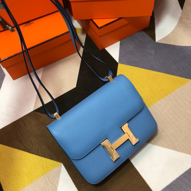 Hermes Original Espom Leather Constance Bag 5333 blue