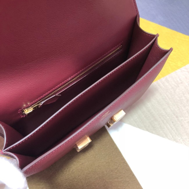 Hermes Original Espom Leather Constance Bag 5333 claret